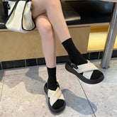 Designer Sommer Open Toe Frauen Sandalen Mode Weiche Sohle Plattform Wohnungen Schuhe Outdoor Casual Büro Dame Sandalias